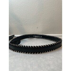 Cimarron Belt Corp Black Leather Whipstitch Western Belt